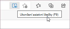 Ukončení Asistivní čtečky