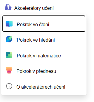 Snímek obrazovky s pokrokem ve čtení.