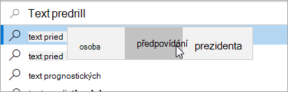 Obrázek předpovědi textu