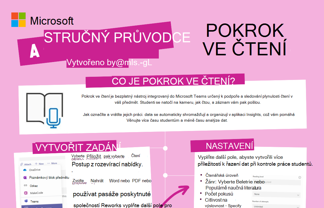 Snímek obrazovky s pokrokem ve čtení.