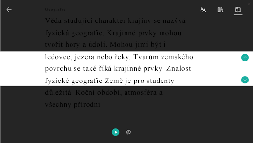 Snímek obrazovky s odpovídající ikonou