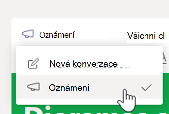 Zvolte Oznámení.