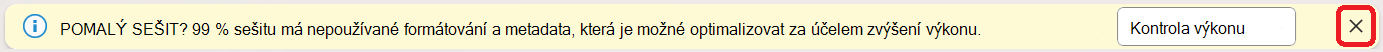 Zkontrolujte obchodní panel Výkon.
