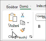 Šipka dolů tlačítka Vložit