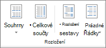 Skupina Rozložení na pásu karet