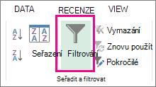 Tlačítko Filtr