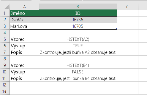 JE.TEXT – příklady