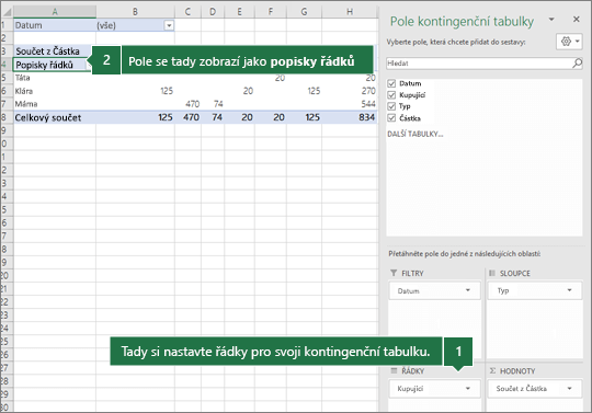 Pole v oblasti Řádky