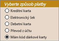 Ukázka přepínačů