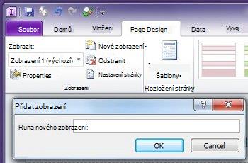 Dialogové okno Přidat zobrazení s polem Název nového zobrazení