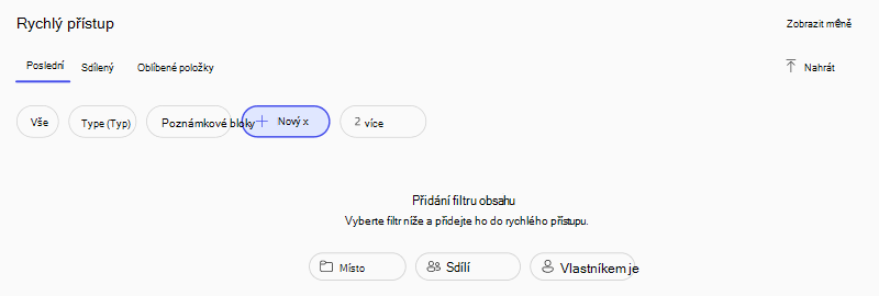 Snímek obrazovky s dalšími filtry ve výsledcích hledání aplikace M365 Copilot