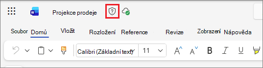 Ikona popisku citlivosti v Office na webu s příkladem na příkladu z dokumentu aplikace Word