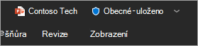 Snímek obrazovky se záhlavím zobrazujícím popisek citlivosti souborů.