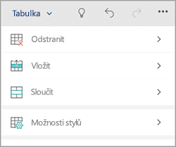 Windows phone Karta Tabulka