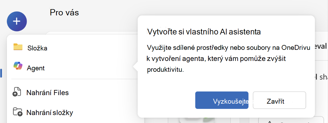 FRE – Vytvoření nebo nahrání agenta