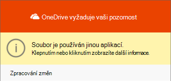 Dialogové okno Soubor OneDrivu se používá