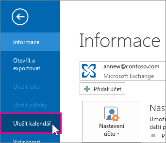 Uložení souboru kalendáře (.ics)