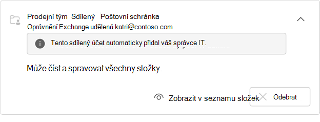 Skrytá automaticky mapovaná poštovní schránka