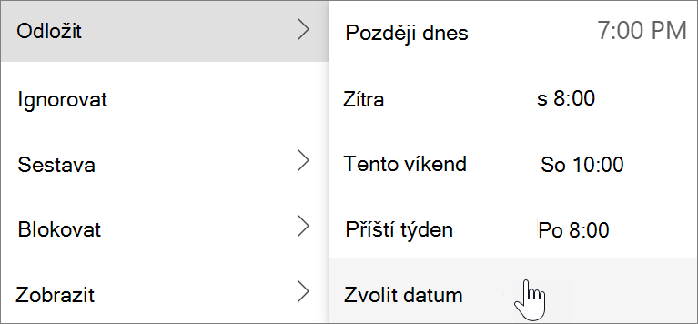 Použití funkce Připomenout znovu v novém Outlooku pro Windows
