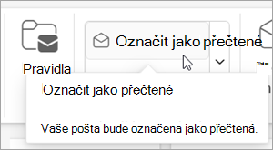 Snímek obrazovky přizpůsobeného rychlého kroku, který obsahuje popis při najetí myší na krok