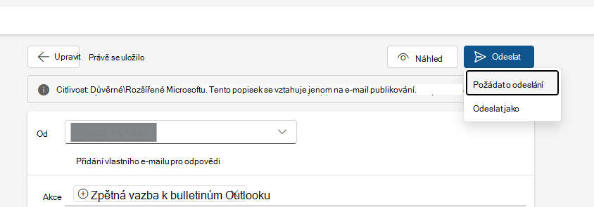 Bulletiny Požádat o odeslání