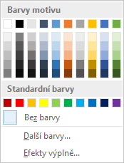 Nastavení barvy pozadí na pásu karet