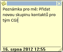 Napsání poznámky