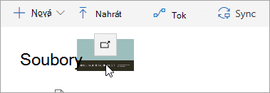 Snímek obrazovky se souborem přetahovaným na OneDrive
