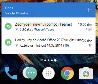 Změna velikosti widgetu E-mail