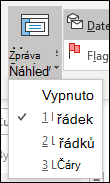 Nastavení náhledu zprávy