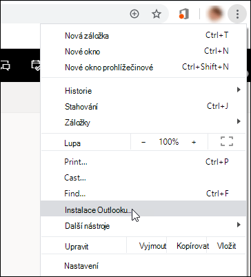 Instalace Outlooku