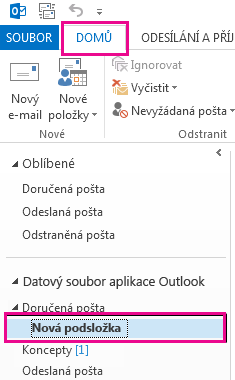 Vytvoří se nové podsložka.