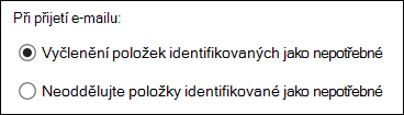 Outlook na webu – nepotřebné