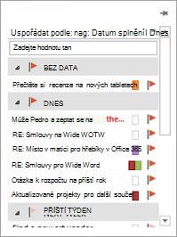 Úkoly zobrazíte tak, že přejdete na Úkoly na navigačním panelu