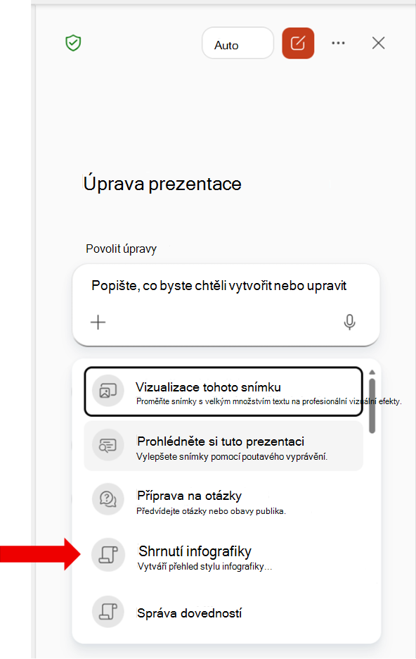 Snímek obrazovky, který ukazuje vlastní organizační dovednosti v seznamu Zvolit dovednosti.