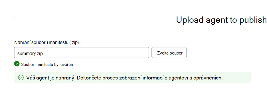 Snímek obrazovky s podrobnostmi o úspěšném ověření balíčku.