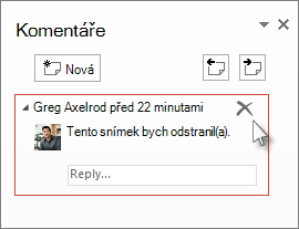 Odstranění komentáře