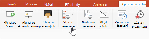 Play custom show button