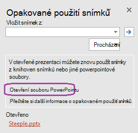 Procházením a vyhledáním prezentace
