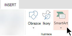 On the Insert tab, select SmartArt