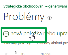 Nová položka
