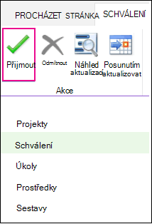 Obrázek přijetí změn z PWA