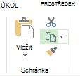 Tlačítko Kopírovat na kartě Úkol