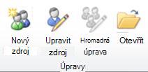 Skupina Úpravy v aplikaci PWA