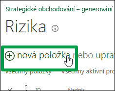 Nová položka