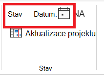 Nastavení data stavu projektu