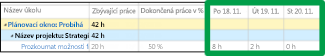 Entering hours in the Tasks view