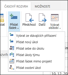Přidat řádek