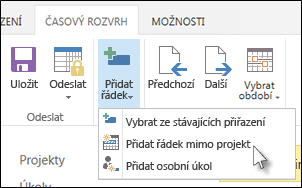 Přidat řádek