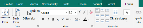 Klikněte na Přizpůsobit text.
